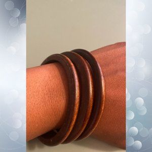 3 pc wooden bangle set